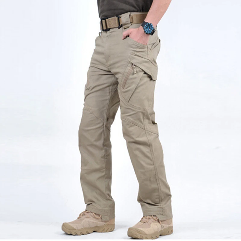 IX9 Градски тактически панталони-карго, мъжки армейските панталони в стил милитари, памучни джобове, стрейчевые панталони за пейнтбола, ежедневни панталони Militar Изображение 3