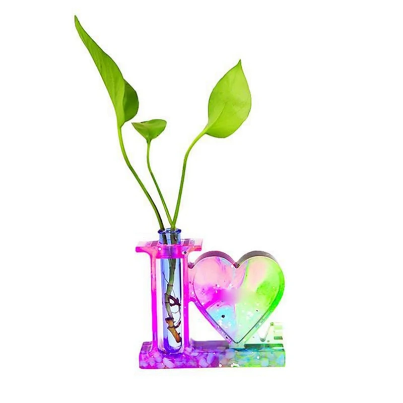 Форма за рамки от смола, под Формата на рамка за снимки във формата на бели сърца, Форма за рамки от епоксидна смола, под формата на вази за растения, под Формата на смола, под Формата на рамка Изображение 1