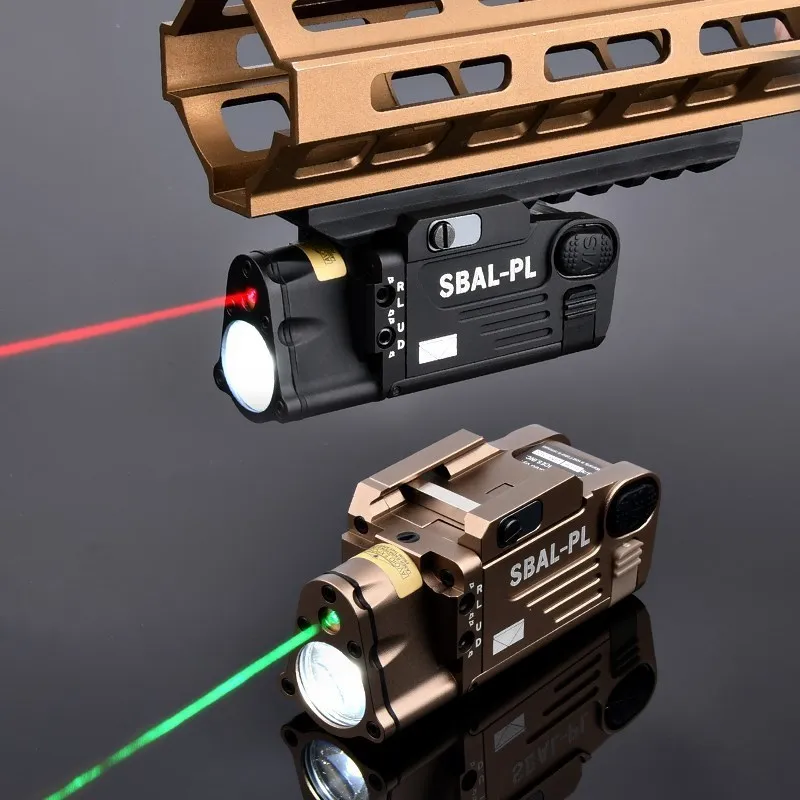 WADSN Tactical SBAL PL червено-зелената точка, лазерен мерник, ефекта на светлинни фенерче, пистолет, окачен разузнавач, led лампа за страйкбольного ловно оръжие. Изображение 3