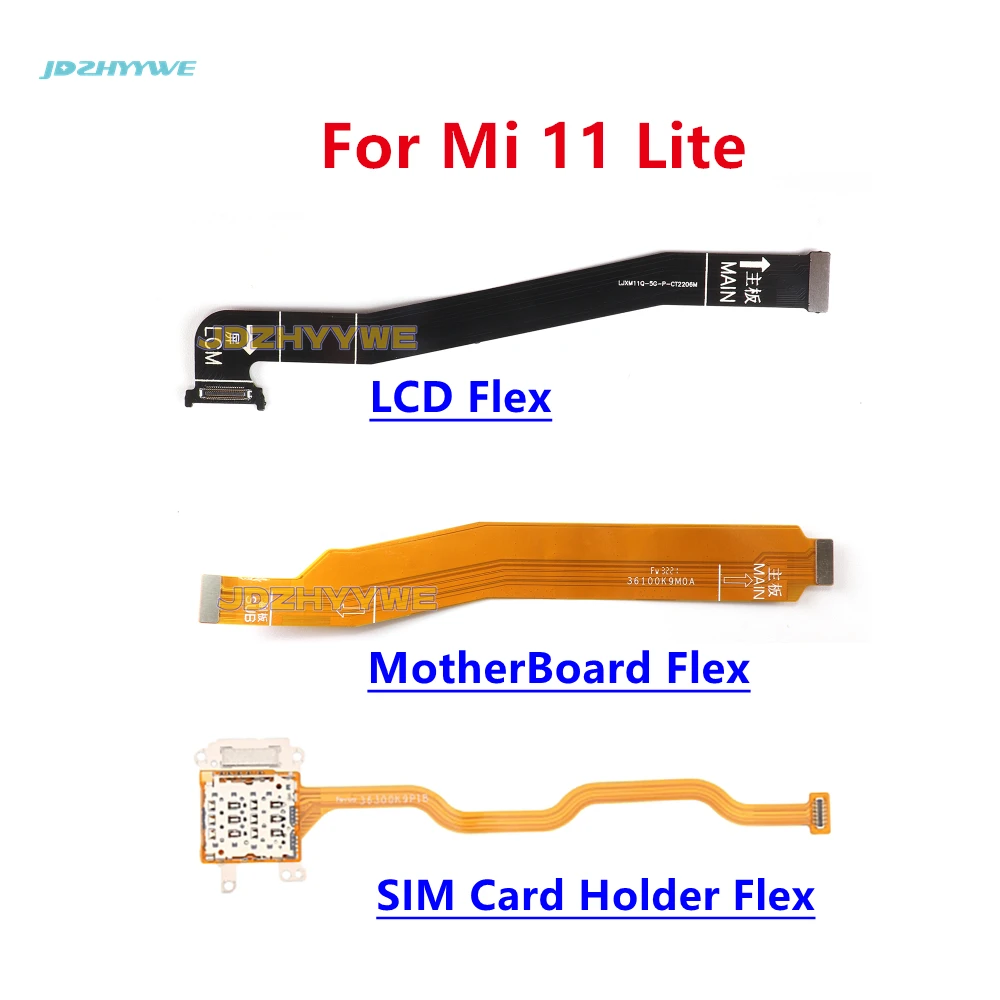 За Xiaomi Mi 11 Lite 5G USB Порт За Зареждане на Заплащане на Дисплея Гъвкав Кабел Конектор На Дънната платка Mi11 Lite Гнездо на Притежателя на СИМ-карти Изображение 0