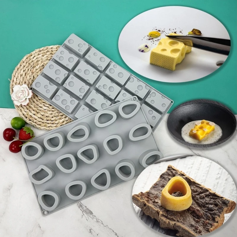 3D-форми за печене, форми за десерти, форма за шоколад от камъни с неправилна форма и за муса-Десерт совалка Изображение 4