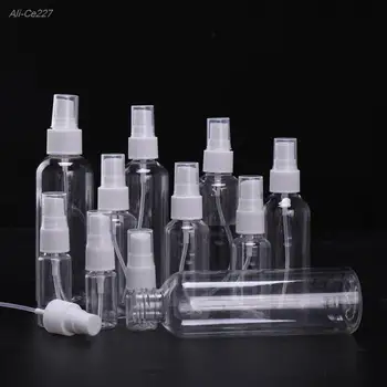 1x Прозрачни празни бутилки от под спрей Пластмасов контейнер за еднократна употреба Празни контейнери