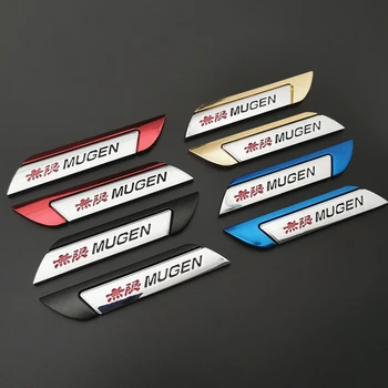 2 елемента 3D Метален Странично Крило на Колата Икона За Honda, Mugen Стикер Civic Fit Accord FK8 CRV 3 Лого Емблема Mugen Стикер Аксесоари