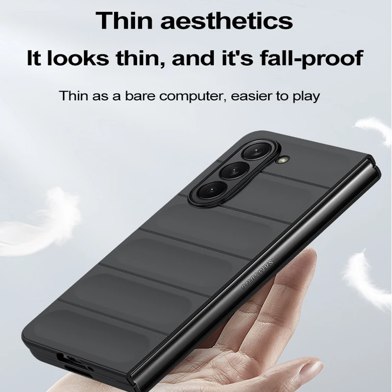 Magic Shield Creative Skin Sense PC Калъф За Телефон Samsung Galaxy Z Fold 5 Матиран Напълно Плик Сгъваем Калъф За защита От падане Изображение 3