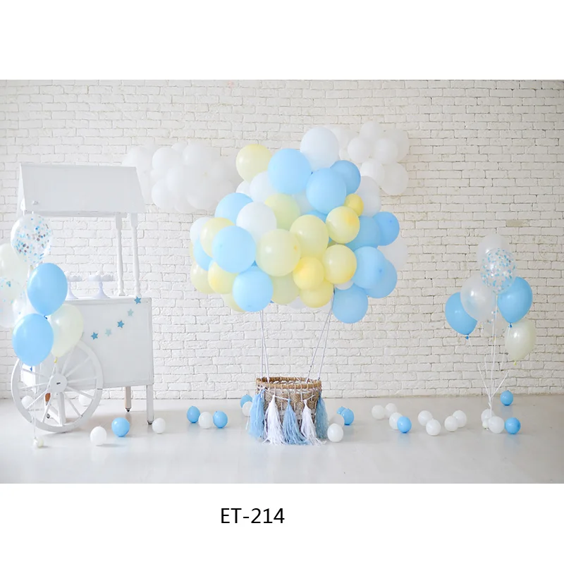 На фона на рождения ден на новороденото, Първи рожден ден, балон, цветен фон за портрет, фотографско студио, LGH-05 Изображение 5