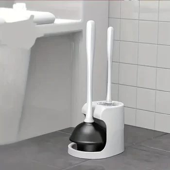 3 бр./1 бр. Бял Черен Многофункционален ершик за тоалетна Почистете си тоалетната можете да поддържате банята в ред и чистота