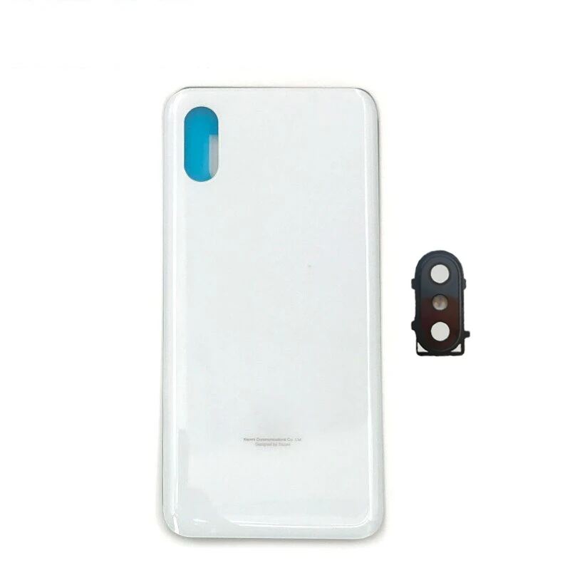 За Xiaomi Mi 8 Pro Капак на отделението за батерията Стъклена врата Корпус Задната капачка от обектива на камерата + с логото на Изображение 2