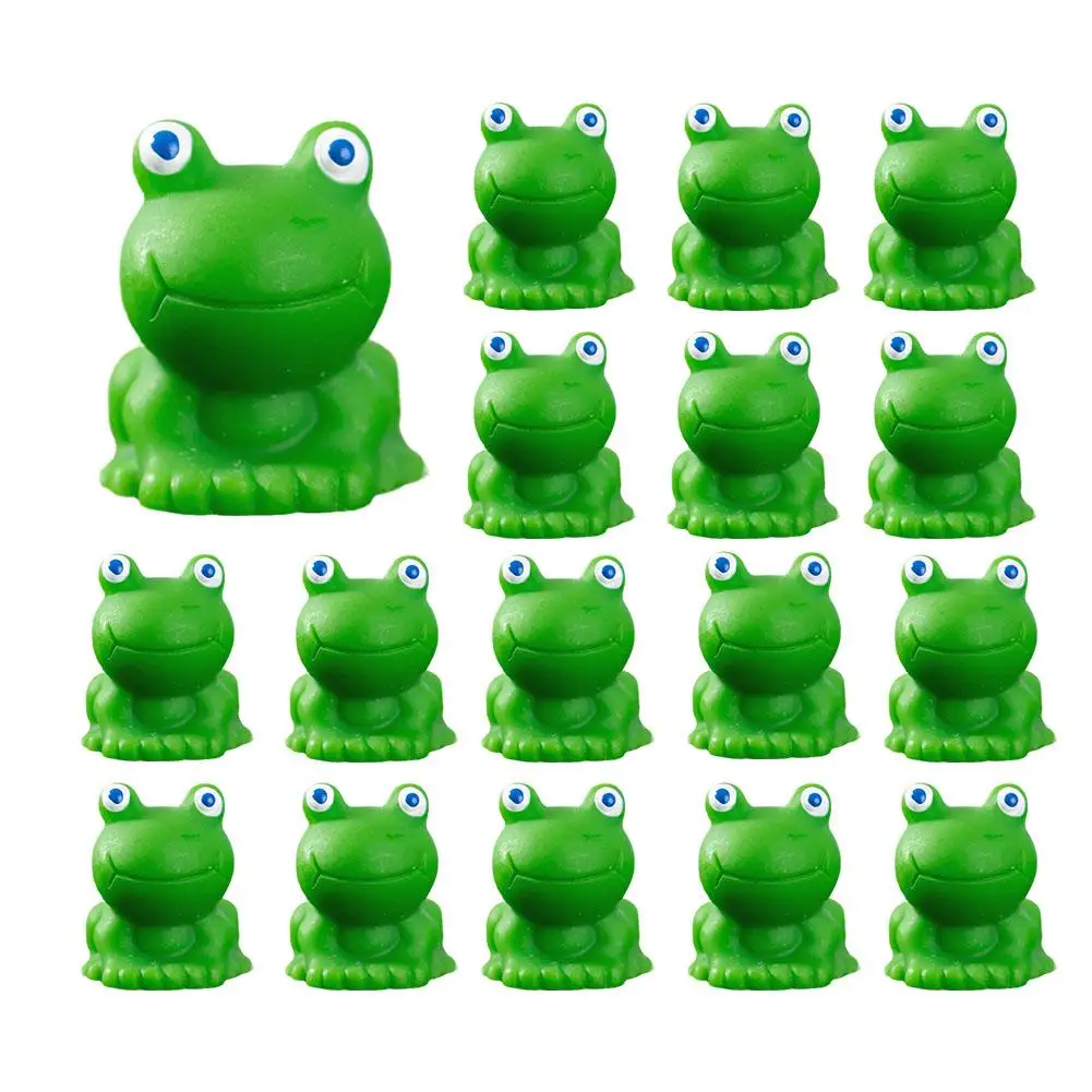 100шт. Мини Фигурки-жаби от смола, мини фигурки-животни, малки Статуетки от дропшиппинга, украса от жаби за дзен-торта, Пейзаж Cu U1E8 Изображение 5