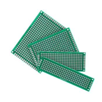 4 бр./лот Комплект печатни платки 5x7 4x6 3x7 2x8 см Зелени Двустранни печатни платки Electronic Сам Kit се Използва За Създаване на Електронни схеми