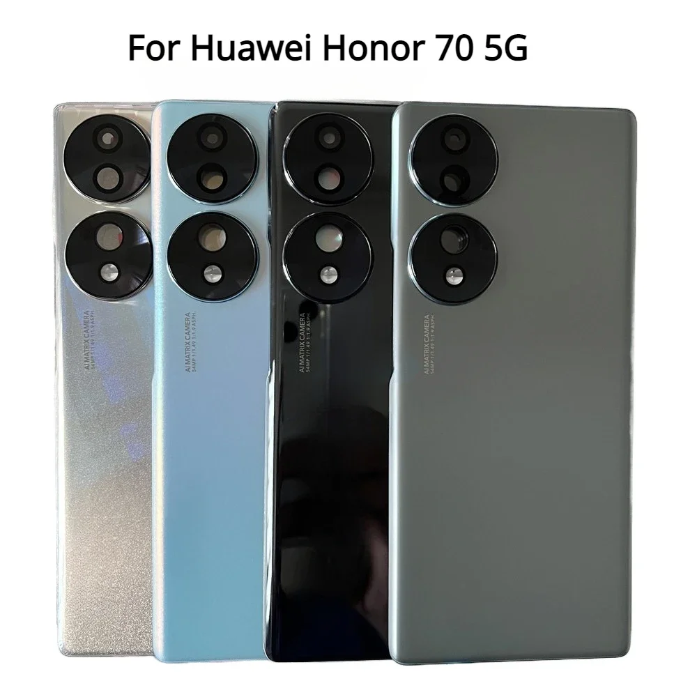 Новост За Честта 70 5G Стъкло на Задния Капак на Отделението за батерията За Huawei Honor 70 Делото Вратите на Корпуса + Капак светкавица + Обектив на Камерата Изображение 0
