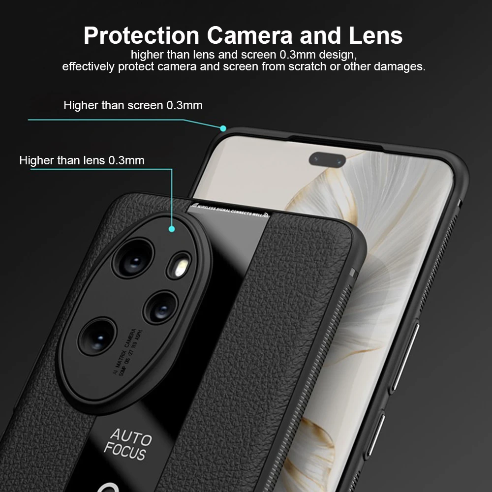 Honor100 Луксозен силиконов калъф за телефон от въглеродни влакна за Huawei Honor 100 Pro с ультратонкой противоплъзгаща защита на Корпуса Изображение 5
