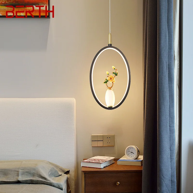 Съвременен Творчески Окачен лампа във формата на Нефритовой Тиква във формата на Вази за спални за домашен кабинет Изображение 0