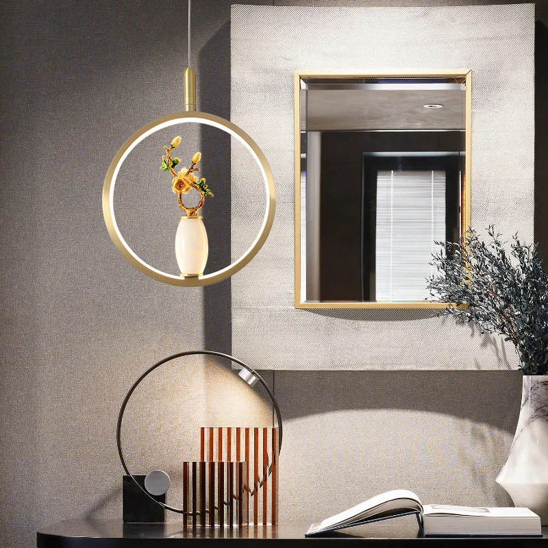 Съвременен Творчески Окачен лампа във формата на Нефритовой Тиква във формата на Вази за спални за домашен кабинет Изображение 2