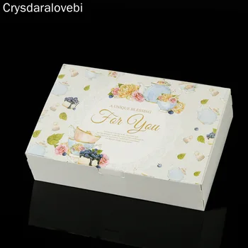 50 бр Реколта сватбена подарък кутия от крафт-хартия и Кутия за тортата Хартиени опаковки за парти за рожден Ден Maccaron Цветни кутии за кифли