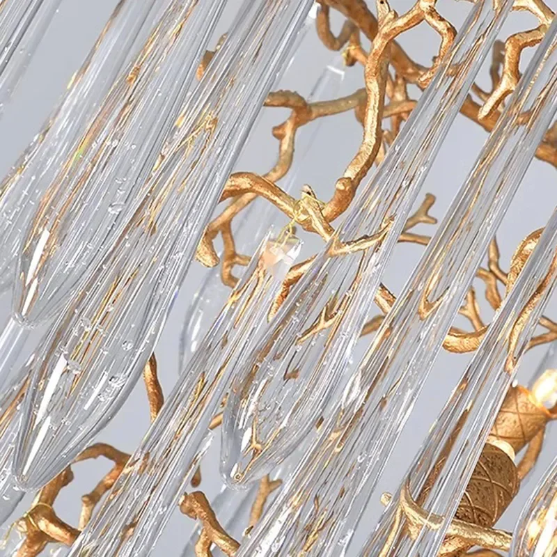 Скандинавски начало декор трапезария Окачен лампа, която осветява вътрешно осветление кристален лампа, окачена лампа полилей лампи за дневна Изображение 5