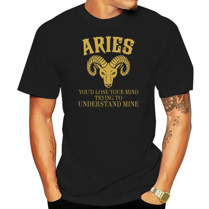 Мъжки t-shirt най-Добрата Aries d, Ти слез от ума, модна тениска, на новост, тениска за жени Изображение 0