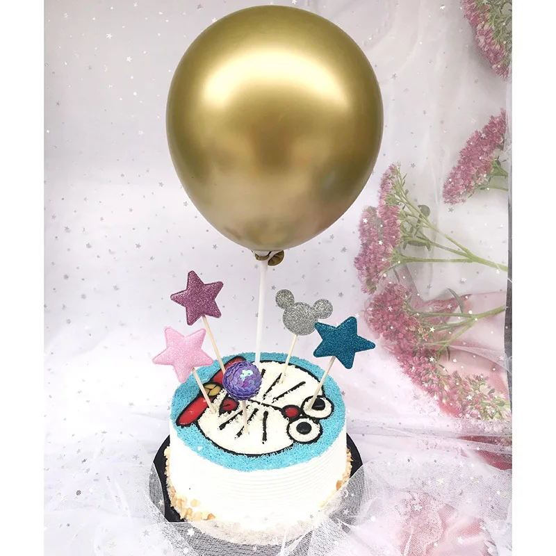 1бр 5-инчов Агатовый топка, украса за торта от слама, Детски душ, Детски рождени дни, Украса за сватба, украса за торта от балони Изображение 5