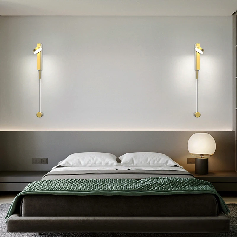 Модерен led стенен тела с ръчно включване AC110V 220V, вътрешна декоративна лампа за дневна, прикроватной нощни шкафчета за спалня, монтиран на стената лампа, с регулируема яркост Изображение 2