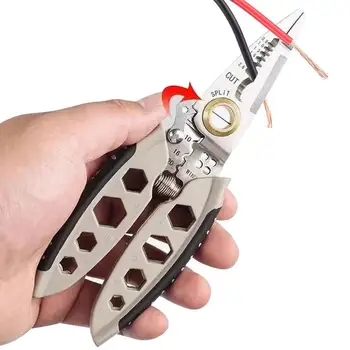 7-инчов Гъвкав Инструмент За Източване на Кабели е Професионален Инструмент, Подарък Електрокари Обжимные Клещи За Източване на Кабели Кабелни Фрези Ръчни инструменти