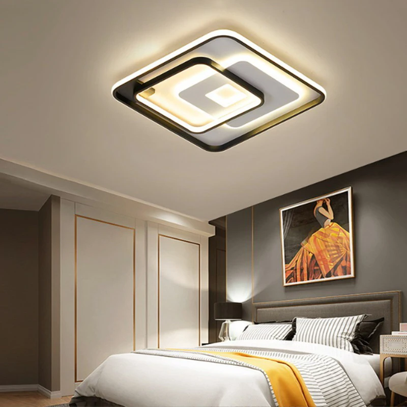 Модерен тавана лампа за дневна, Интелигентна Led полилей за спални, кабинет, Модерен обикновени лампи за украса на интериора на ресторанта Изображение 1