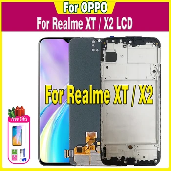 AMOLED За OPPO Realme XT RMX1921 LCD Дисплей За Realme X2 LCD Touch RMX1992 RMX1993 RMX1991 Дисплей, Дигитайзер В Събирането на