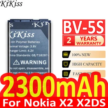 KiKiss BV5S BV-5S 2300 mah Литиево-йонна Батерия За Nokia X2/X2D/RM-1013 Bateria 
