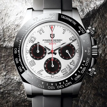 PAGANI DESIGN 2023 Най-добрата марка за Луксозни мъжки часовник, кварцов часовник за мъже, Сапфирен огледало, Водоустойчиви часовници с хронограф, Reloj Hombre