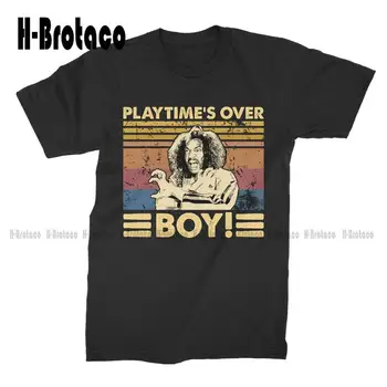 Playtime's Over Boy Реколта тениска, тениски по поръчка за тийнейджъри Aldult, тениски с дигитален печат, тениски по поръчка-подарък Xs-5Xl