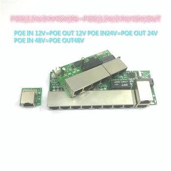 POE12V-24V-48V POE12V/24V/48V POE OUT12V/24V/48V poe комутатор на 100 Мб/с POE poort; 100 Mbps UP-Link poort, мрежов видеорекордер с храненето на poe