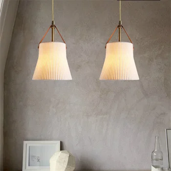 TEMAR Nordic Месинг Окачен Лампа LED Модерни Прости Креативните Керамични Лампи и Полилеи За Домашна Трапезария Спалня