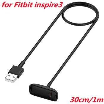 USB кабел за зареждане на смарт часа 30 см/1 м за смарт часа Fitbit inspire3, смарт часа GTS, USB-зарядно, кабели, аксесоари и консумативи