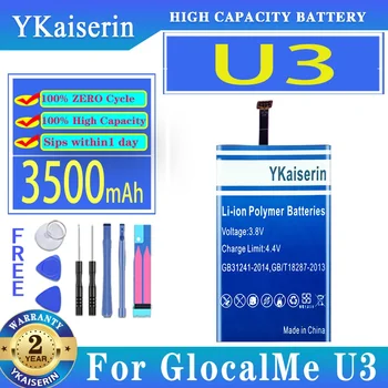 YKaiserin Батерия U3 U2 (GLMU18A02) 3500 mah/4100 mah За GlocalMe U2 U2S U2CS E1 U3 GLMU19A02W Digital Batteria