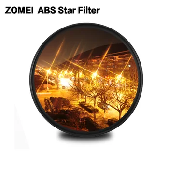 Zomei ABS Оптично Стъкло Фейдер Star Star Line Filter 4/6/8 Точков Помещение Filtro Slim 49/52/58/67/72/77/82 мм За Canon, Nikon, Sony