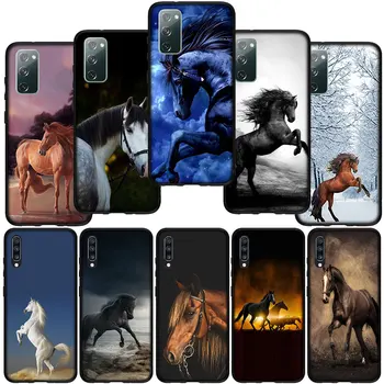 Готин Калъф за телефон Wild Horse Калъф за Xiaomi Redmi Note 11 10 9 8 Pro 9S 10S 11S 9А 9В 9T 10A 10В 8A 7A С Мека Черупка