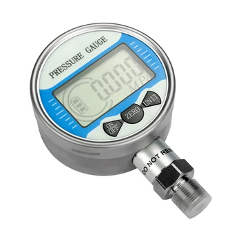 Измерител на налягането на батерии 304SS 0.5% FS Цифров манометър за течно гориво с жидкокристаллическим дисплей