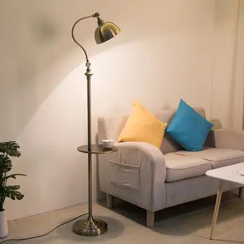 Класически под лампа Модерен Офис маса Спалня Регулируема Посока на Застояла лампа Меден Цвят Домашно осветление