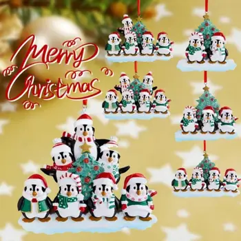 Коледен семеен висулка с пингвини Коледна украса на коледната елха красива декорация, Подвесное Украса за Коледно парти със собствените си ръце 2023
