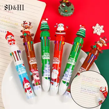 Красиво Коледно химикалка писалка Кавайный карикатура на Дядо Коледа, Гел химикалки за писане, ученически пособия, Офис аксесоари
