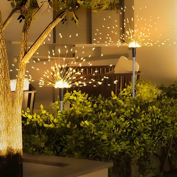 лампа за фойерверки и слънчева градина на открито водоустойчива декоративна атмосфера вили