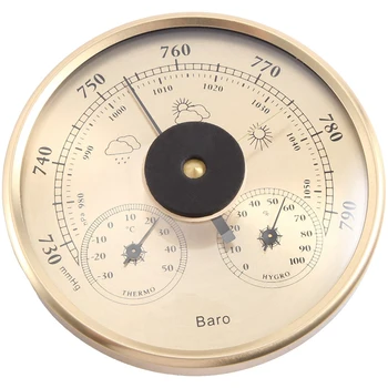Многофункционален барометър на температура, влажност и налягане за окачване, здрав, лесен за инсталиране