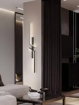 Модерният led, с монтиран на стената лампа в минималистичном стил, нощно шкафче за спалня, led аплици, разтегателен диван в хола с дълга ивица, осветителни тела за интериора