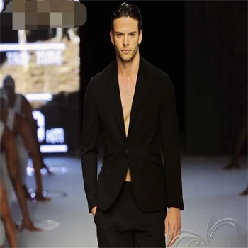 Мъжки ежедневни костюм 2023 Пролет И есен Нова модна тенденция в британския стил, бизнес финото палто голям размер на една пуговице
