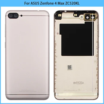 Нов Корпус ZC520KL Калъф За ASUS Zenfone 4 Max ZC520KL Задния Капак на Отделението за батерията Задната Врата Смяна на Ремонт Стъкло на Обектива