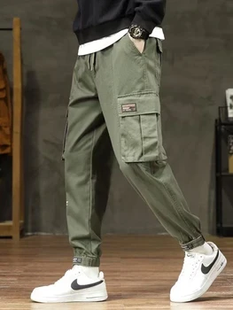 Нова Корейска градинска дрехи, Модни панталони-карго в стил хип-хоп, Мъжки дрехи, панталони за джогинг Harajuku, спортно облекло, Джоггеры, всекидневни спортни панталони