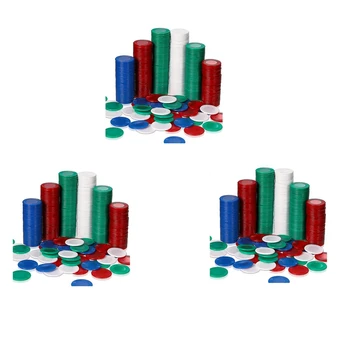 НОВОСТ-1200 пластмасови чипове за покер, игрални чипа в 4 цвята, преброяване карта за броене на чипове, бинго, 3