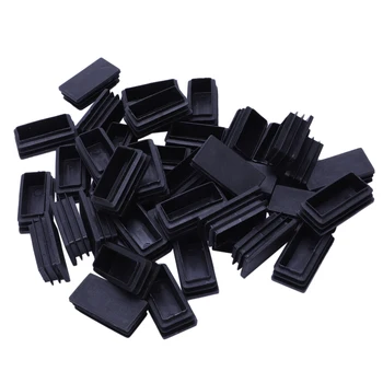 Пластмасов капак за тръби, части за тръби 25 mm x 50 mm, 40 бр., черен