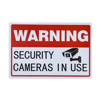 Ретро метален знак, предупреждение за използване на камери за видеонаблюдение
