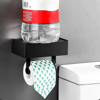 Стенни поставка за съхранение на тоалетна хартия Подвижни притежателя на ролка тоалетна хартия, Издръжлив мивка за баня от неръждаема стомана
