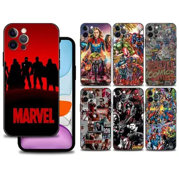 Стикер Marvel Superheros Калъф За Телефон Apple iPhone 15 14 13 12 11 Pro Max 13 12 Mini XS Max XR X 7 8 Plus Cover Funda