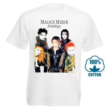 Тениска японската рок група Malice Mizer Erotology, Размер на тениски S, M, L, Xl, тениски с принтом, Къс ръкав, О-образно деколте.